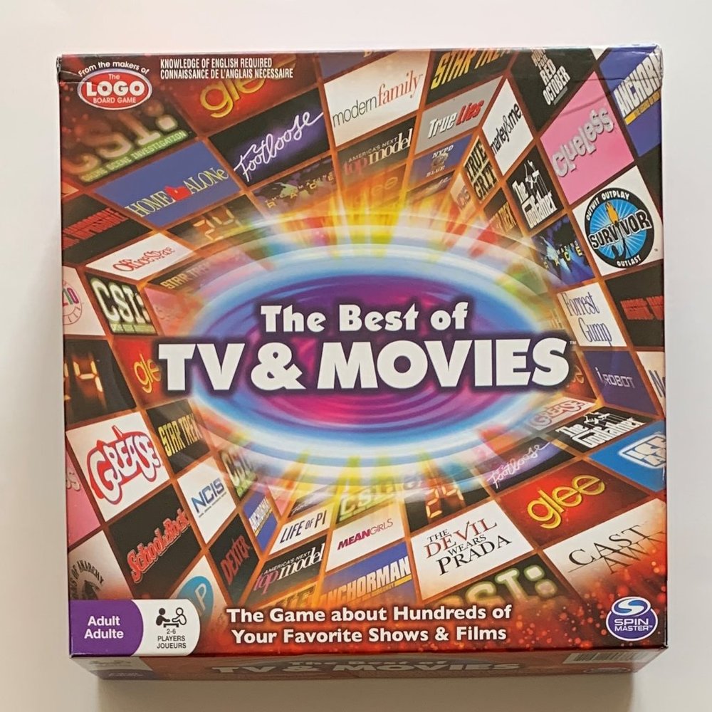 The Best of TV & Movies Board Game - Film & Show Trivia for Adults - Spin Master